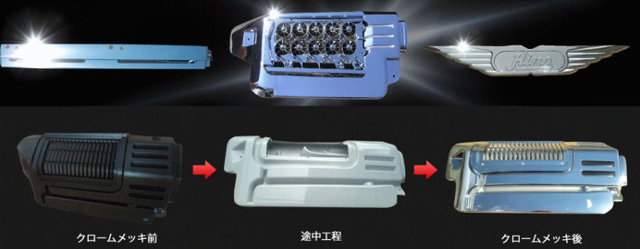 クロームメッキ参考画像